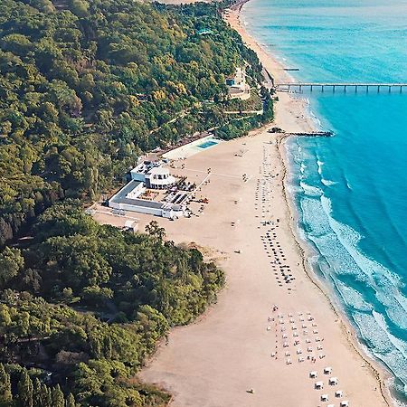 그랜드 호텔 앤 스파 프리모레츠 부르가스 외부 사진 Aerial view of the beach